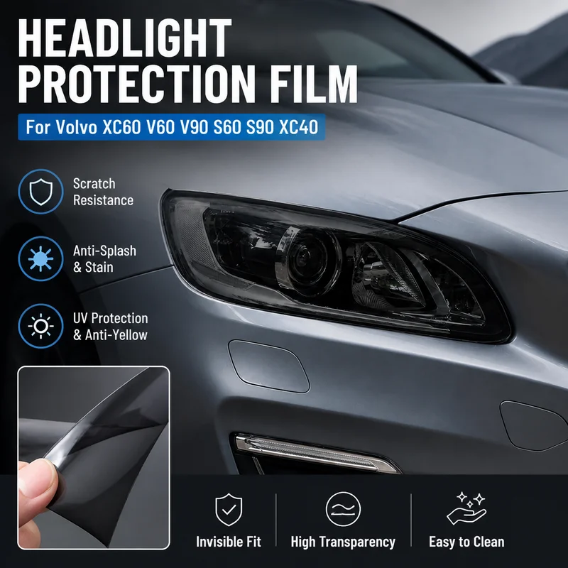 For Volvo Headlight Film XC60 V60 V90 S60 S90 XC40 Tail Light Blackout Film Car Accessories 115 Characters