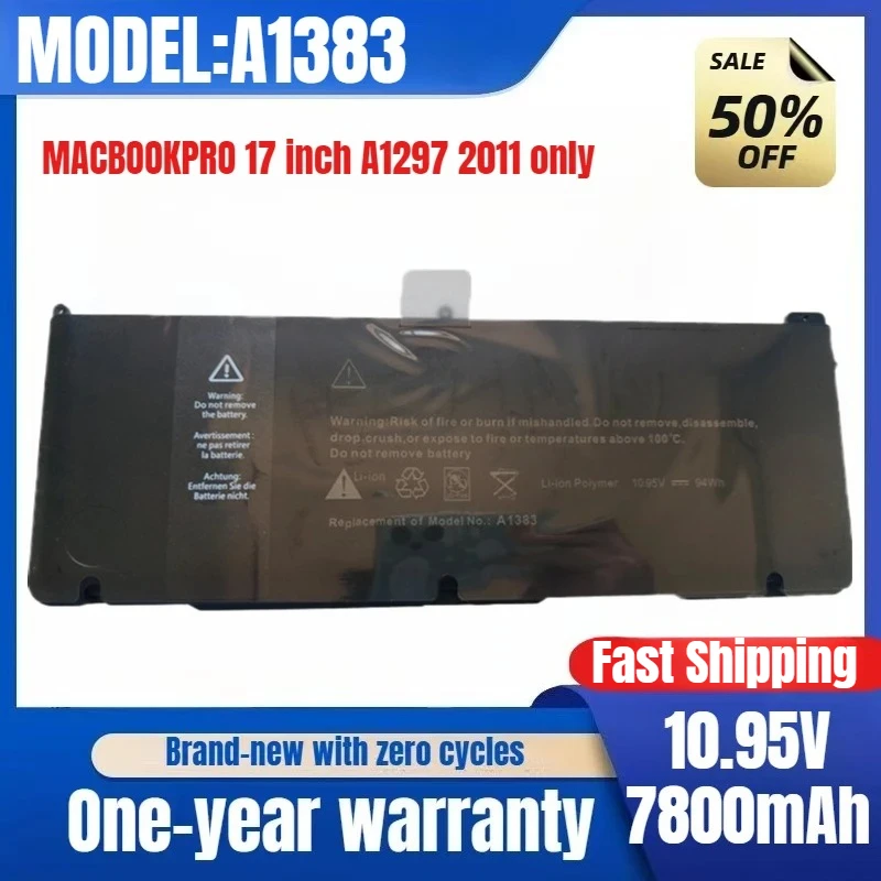 

Battery for A1383 MacBook Pro 17 Inch, Only 2011 A1297 Laptop Battery High Capacity Battery High Quality Replacement Battery