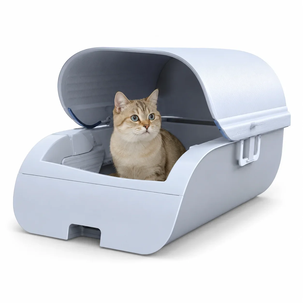 Cleaning Cat Litter Box for Automatic Odor Removal Sterilization Semi Enclosed
