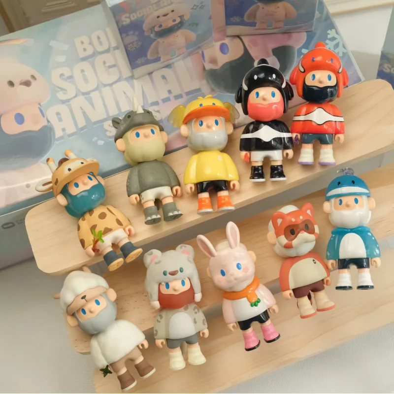 Farmer Bob Blind Box Animal Citizen Series Anime Figure Model Mystery Box Collectible Decoration Model Style Figurine Gifts Toys