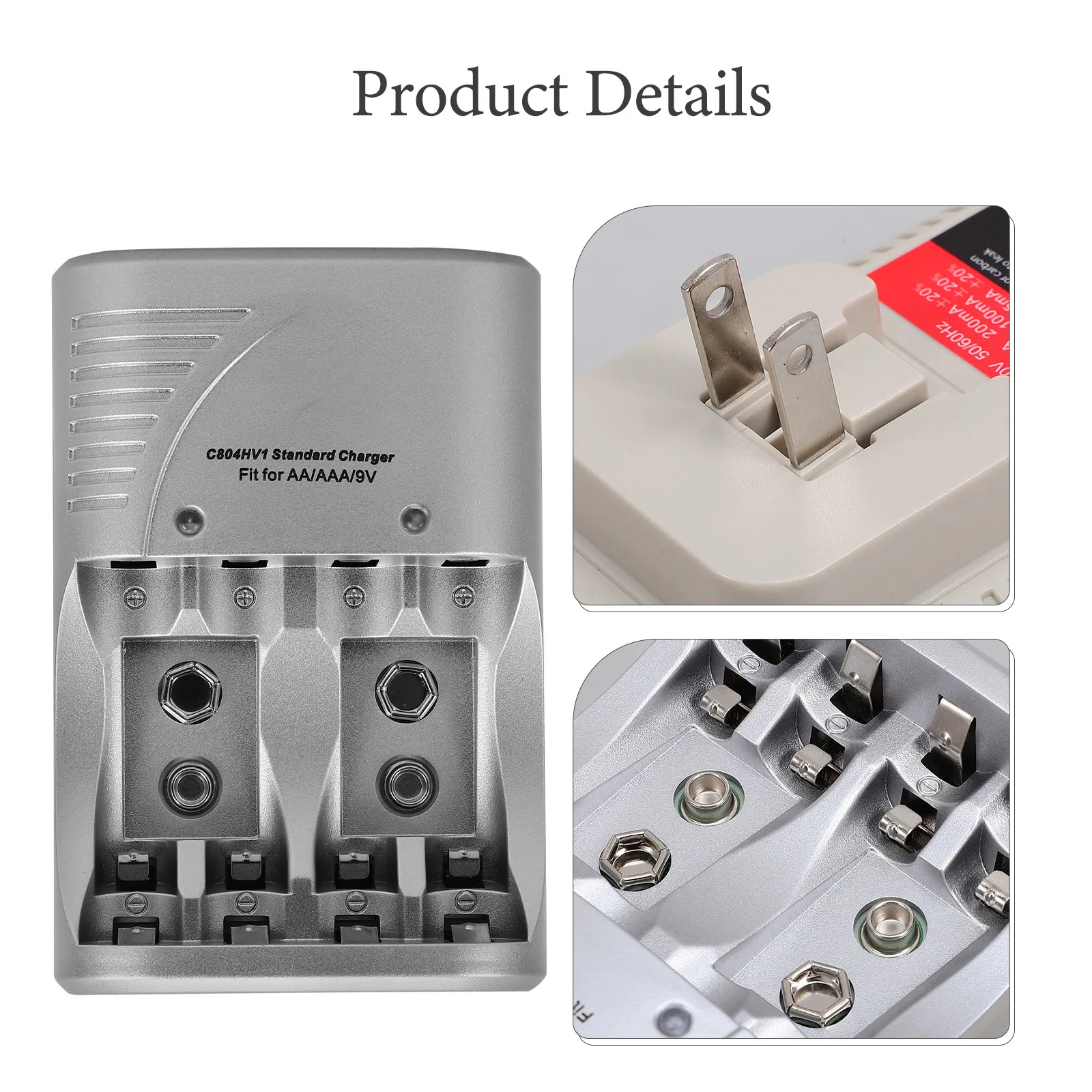 Aa Aaa 9V Standard Battery Charger Compact Design Efficient Recharge Station for Rechargeable Batteries Portable Power Device
