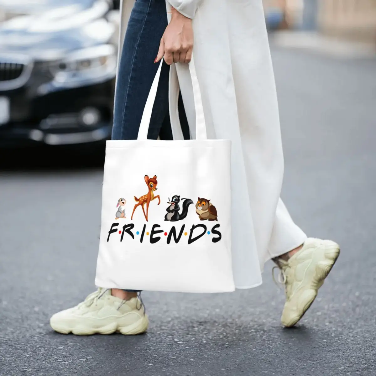 Bambi Shopper Bag Friends Handbags Female Custom Tote Bag Aesthetic Polyester Travel Beach Bag