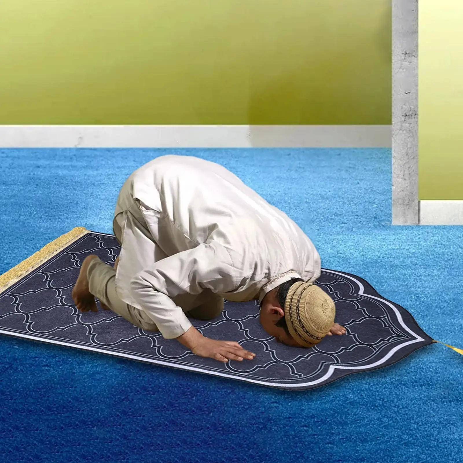 Soft Decorative Prayer Rug, Islamic Prayer Rug, Multifunction,