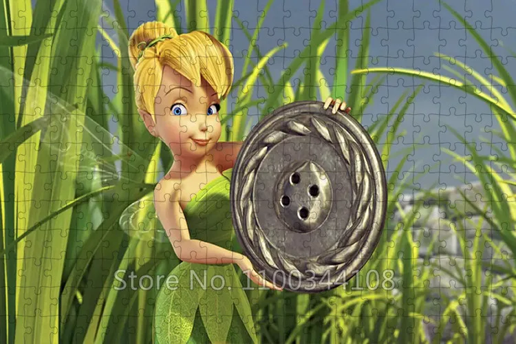 Disney Tinkerbell Puzzle 300/500/1000 Teile Cartoon Puzzles Erwachsene Dekompression Handgemachtes Spiel Kinder Lernspielzeug