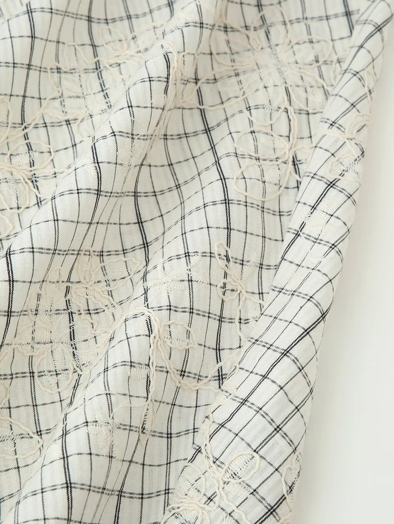 Spring Plaid Embroidered Bow Short Sleeve Blouse Tops and A-line Side Zipper Skirt Women Casual Office Lady Daily Commuting Set