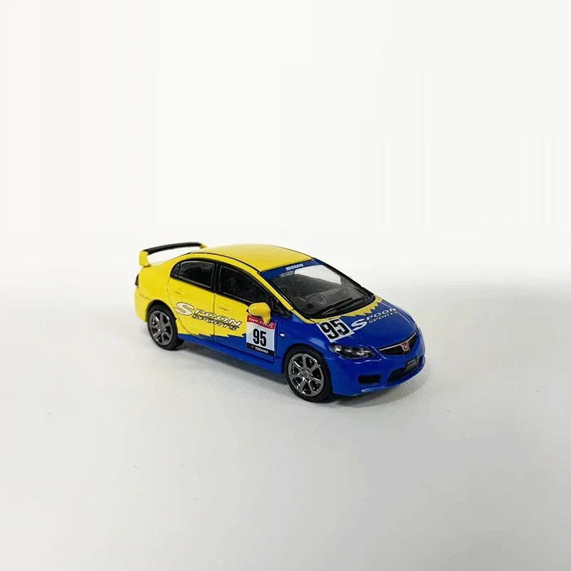 ダイキャスト車両コレクションDCTモデルカー、シビックtype-r、fd2合金、スプーン番号95、1:64