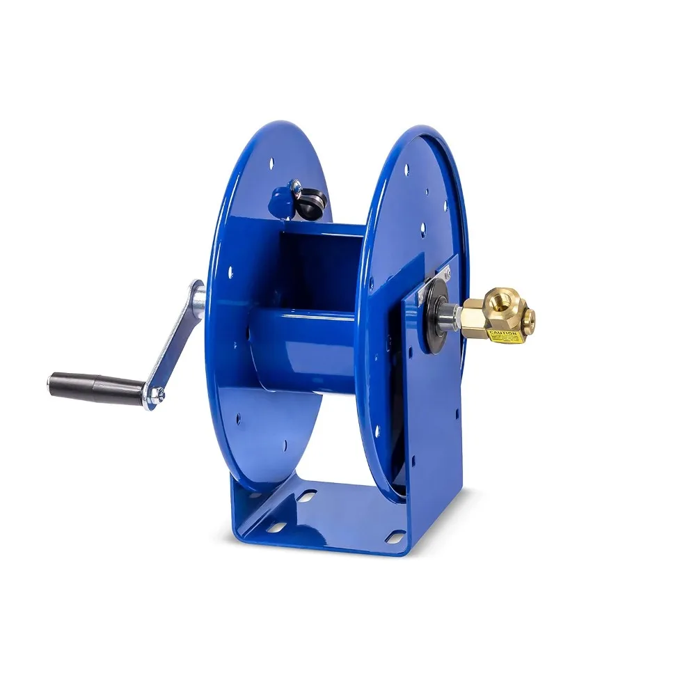 Coxreels 112-3-50 Compact Hand Crank Steel Hose Reel - 4,000 PSI - Holds 3/8