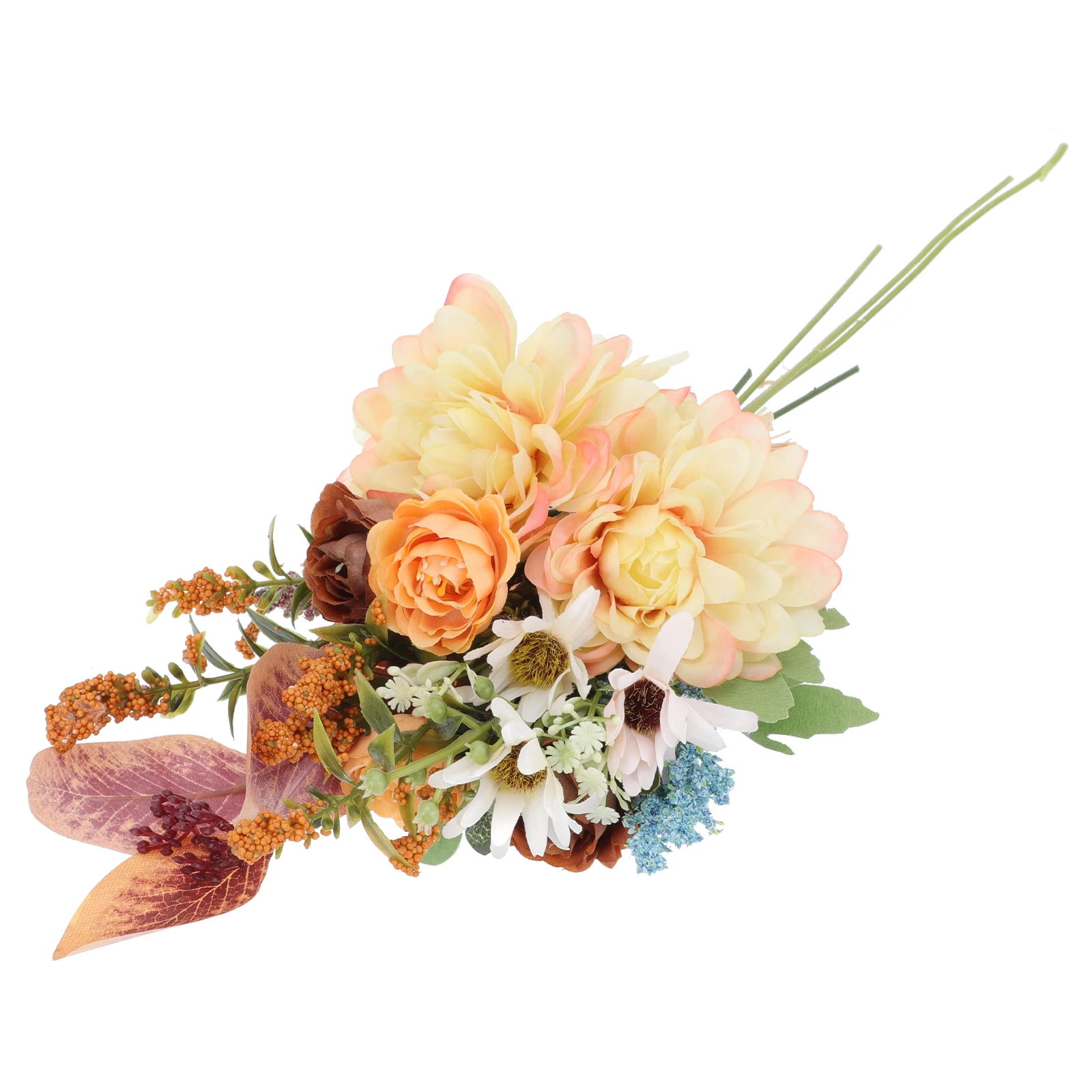 

1pc Artificial Home Flower Simulated Floral Arrangement Flower Bunch Home Wedding Artificial Bouquet Decorative Bunch