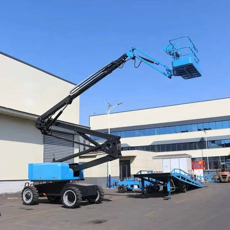 18m Towable Boom Spider Boom Lift Fully Self-propelled Curved Arm Lift Man Basket Platform