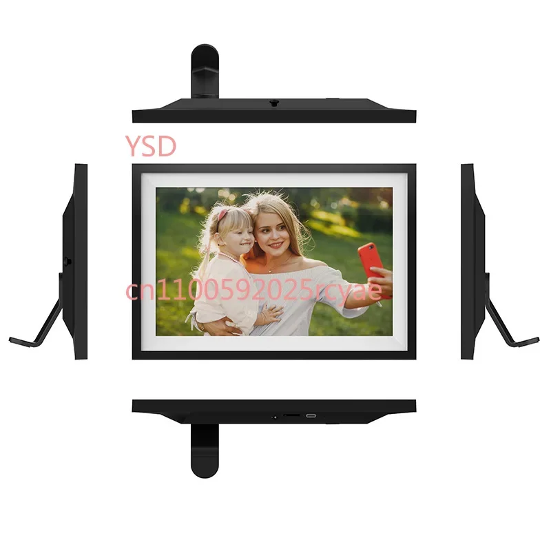 10.1 inch WiFi digital cloud photo frame HD electronic album APP remote transfer photos videos horizontal vertical placement
