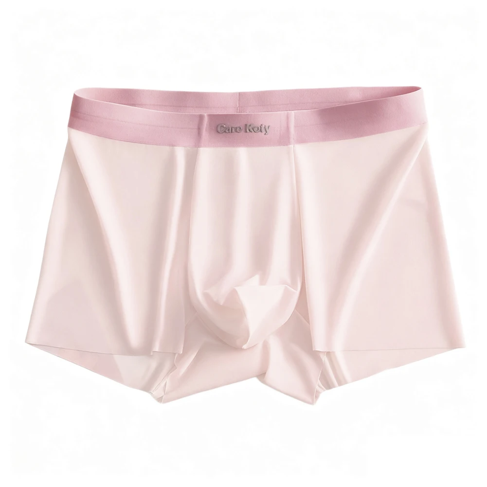 ملابس داخلية مريحة تسمح بمرور الهواء للرجال متوسطة الارتفاع من الحرير الجليدي ملابس داخلية ناعمة ومرنة مناسبة للاستخدام اليومي #4