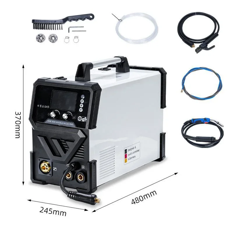 MIG200DP 6-in-1 Dual-Pulse Electric Welder, Gasless MIG Welder with Lightweight Aluminum Body, 220V Dual-Pulse Function