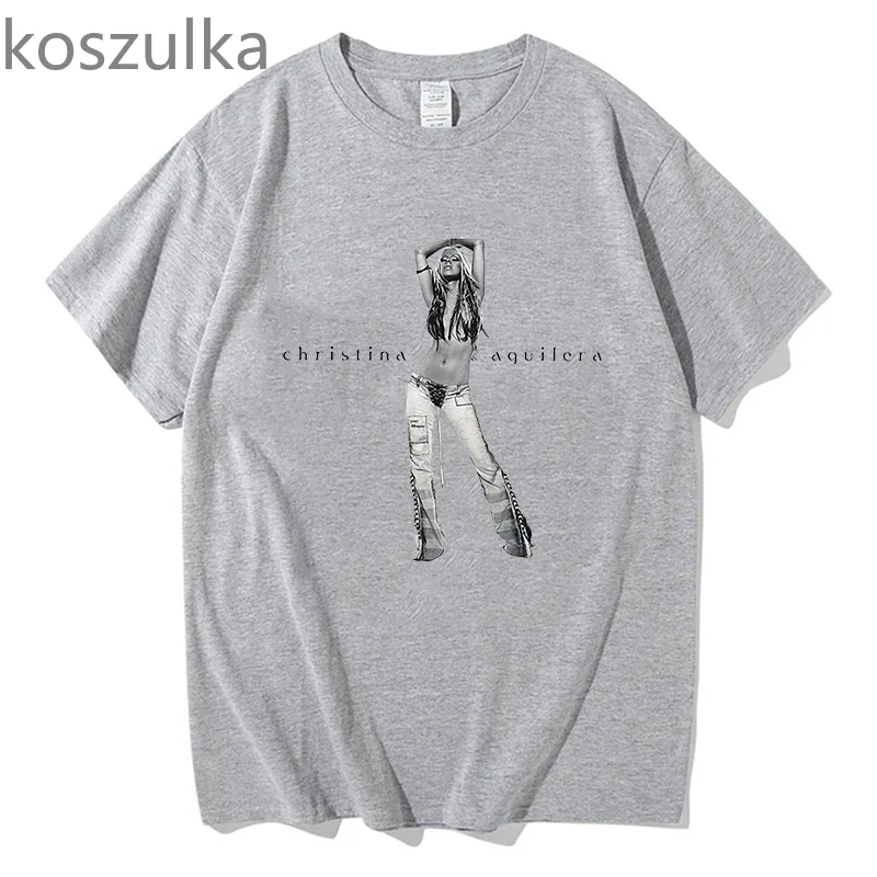 الذكرى السنوية الخامسة والعشرون لكريستينا أغيليرا تي شيرت للجنسين موضة الرجال والنساء 100% قطن تي شيرت جرافيك ملابس علوية جمالية #3