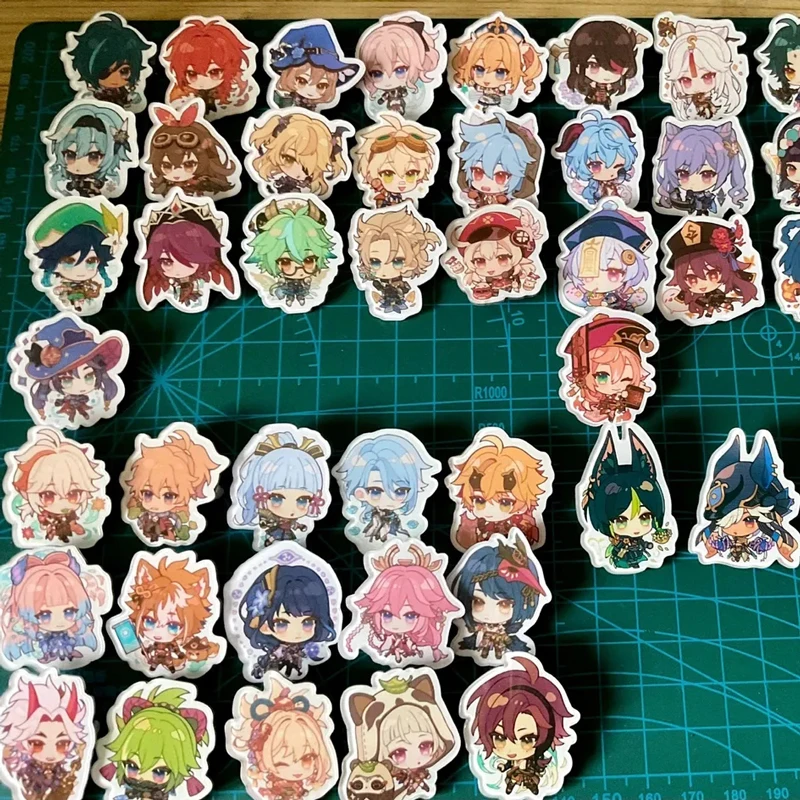 

Hot Sell Low Price 56Pcs/Set 2-3cm Anime Genshin Impact Acrylic Brooch Pin Cosplay Badge Accessories For Clothes Backpack Gifts