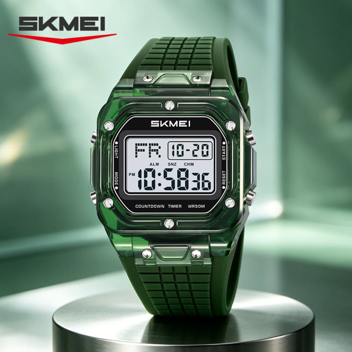 Reloj de Pulsera Digital Casual Transparente Multifuncional 2683 para Hombre y Mujer, Reloj Masculino Resistente al Agua 5 Bar, Reloj Hombre