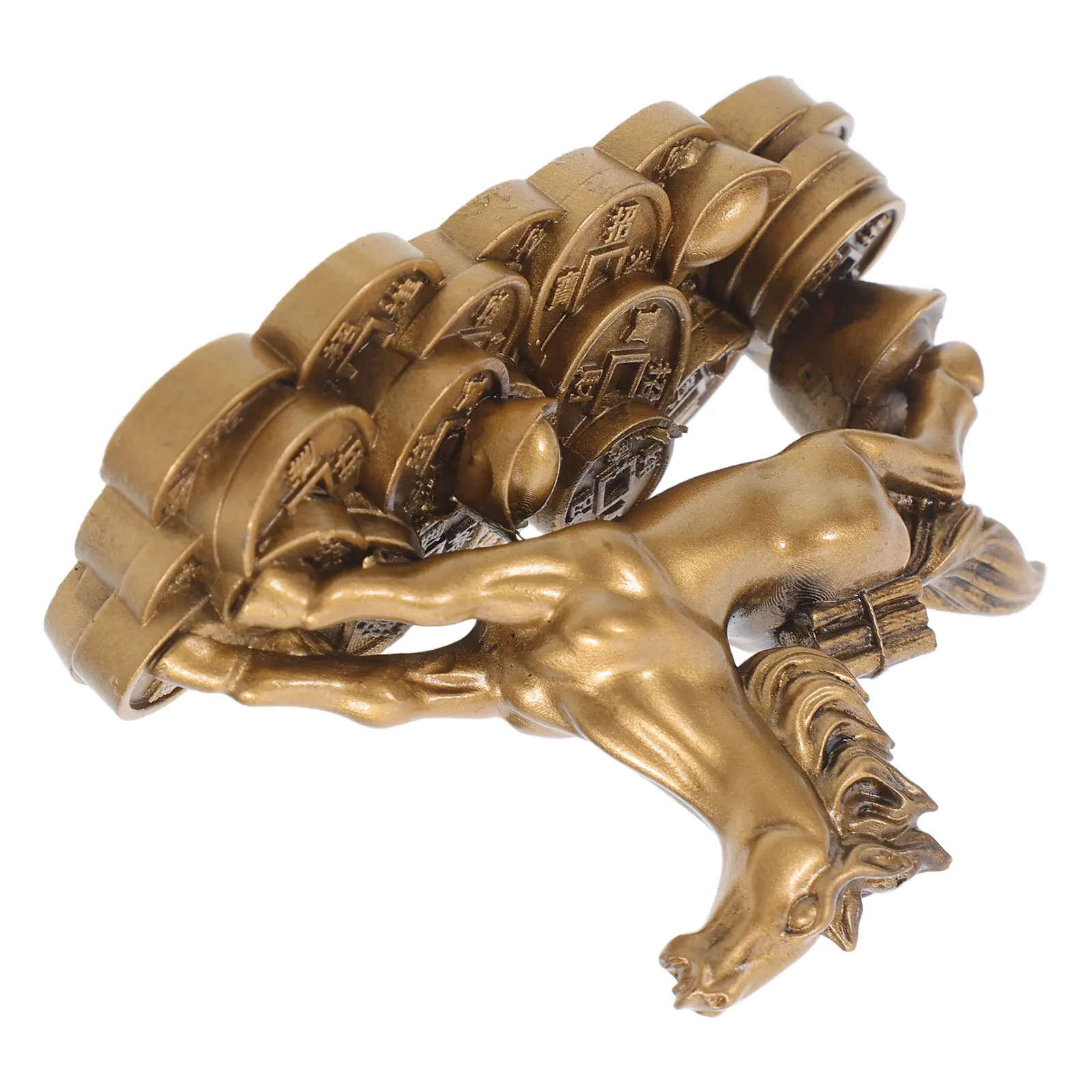 تمثال حصان من الراتنج المزخرف رمز القوة والنجاح مثالي لغرفة المعيشة والمكتب ومدخل الديكور هدية الازدهار