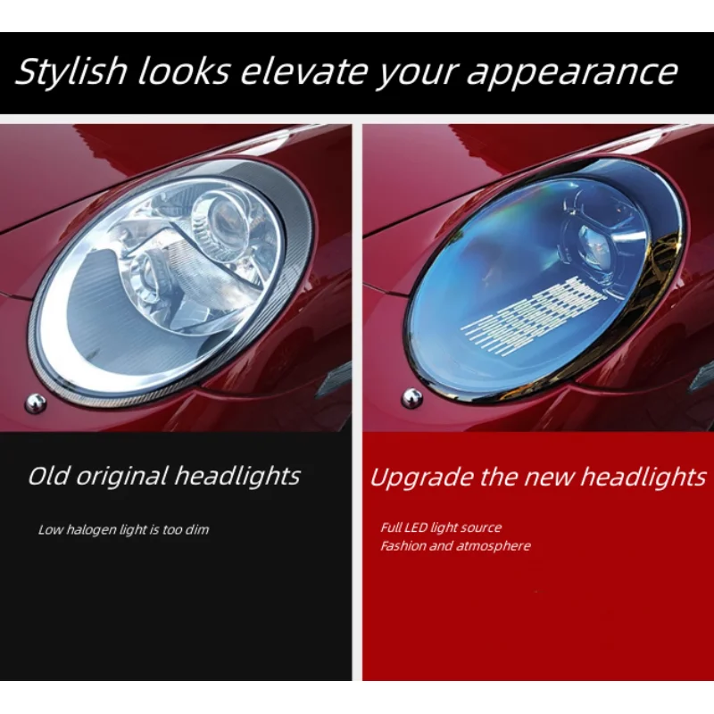 車のヘッドライトは、ポルシェ 997.1 および 997.2 にアップグレード