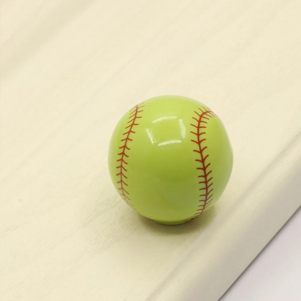 Cute Style Child Cabinet Knobs Single-hole Football Shape Drawer Knobs Basketball Shape Novelty Cartoon Drawer Handle Furniture