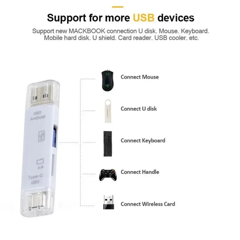 เครื่องอ่านการ์ด USB3.0 mnwuu ความเร็วสูง SD TF Micro การ์ดรีดเดอร์ SD เครื่องอ่านการ์ด Type C USB C ไมโคร USB Memory OTG เครื่องอ่านการ์ดสำหรับ dropshipping