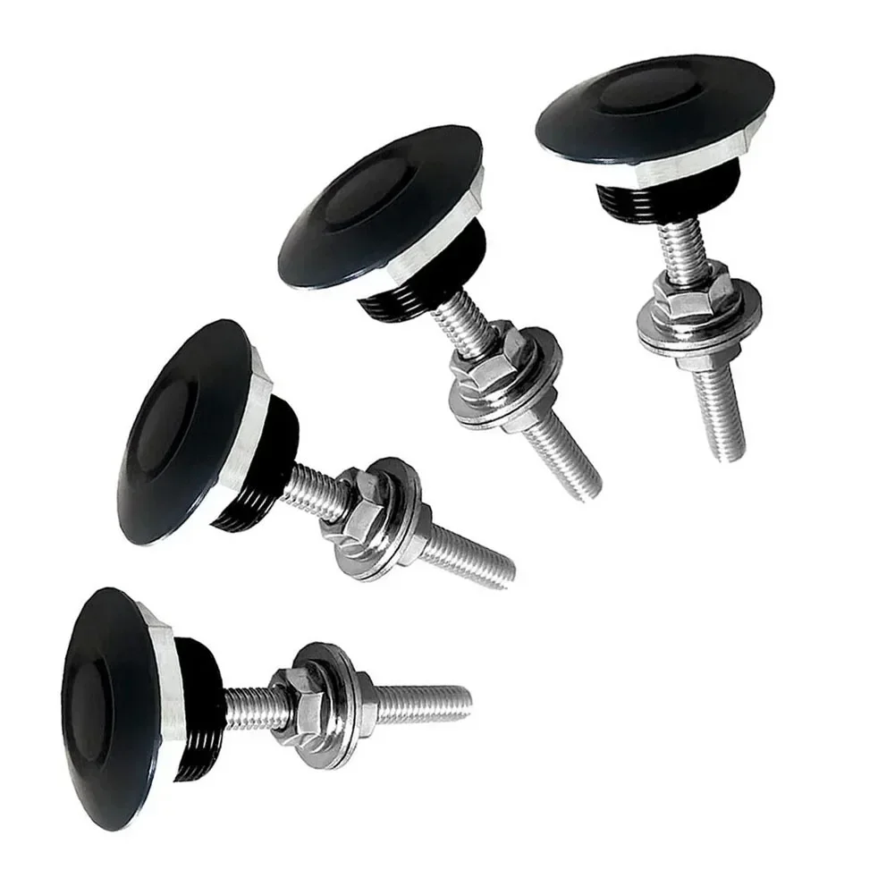 

4X 30mm Universal Aluminum Push Button Billet Quick Release Racing Car Front Bumper Hood Pin Engine Bonnet Lock Latch Clip Kit