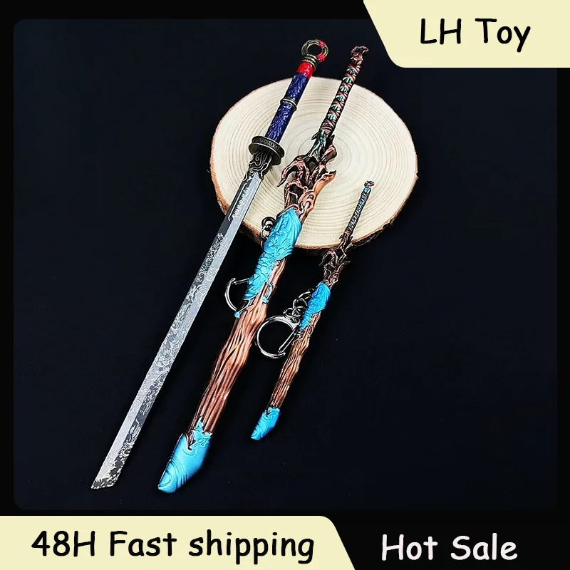 Anime Cang Yuan Tu Meng Chuan's Thousand-Year Sword Demonic Blade Metal Crafts Unsharpened Knife Toy Ornament Gifts Collections