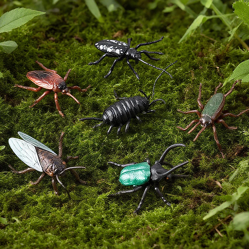 Oenux Insekt Tiere Modell Set Schmetterling Libelle Biene Käfer Spinne Skorpion Mantis Zikade Eidechse Garten Miniatur Kind Spielzeug Geschenk – Detail 19