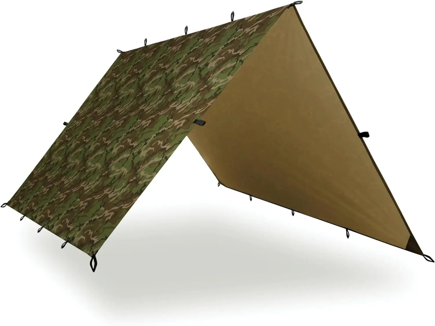 Defender Waterproof Camping Tarp - Heavy Duty Tent Shelter or Rain Fly - Camping Essentials for Hiking