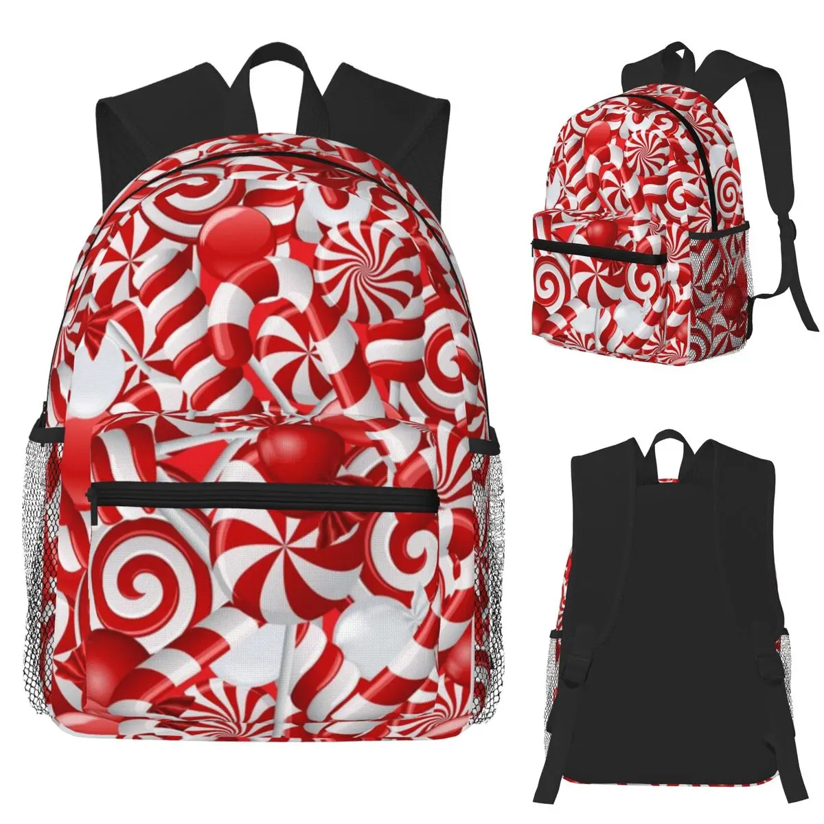 

Студенческий рюкзак с мятыми конфетами, школьная сумка, походный дорожный рюкзак для мальчиков и девочек, сумка для книг, сумки на плечо