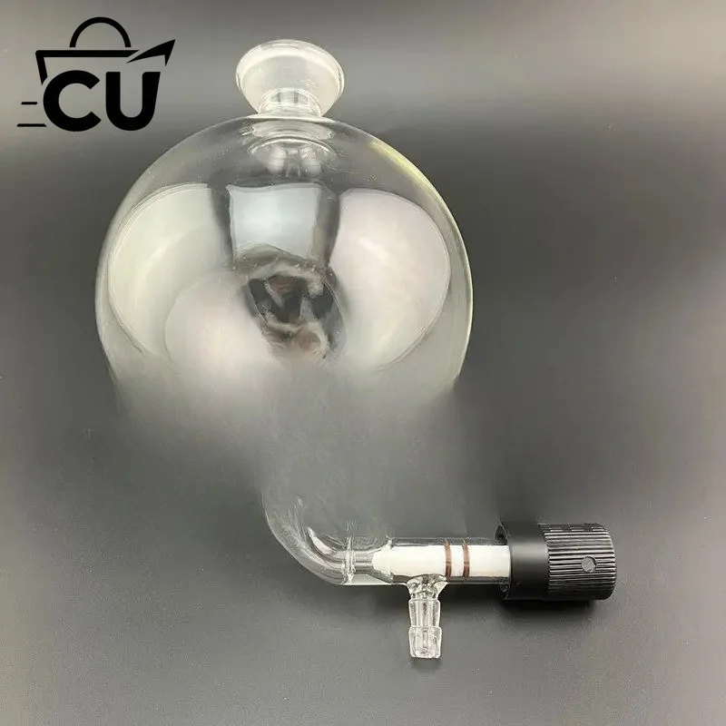 Rotary evaporation collection bottle, ball mill mouth, round bottom flask, rotary evaporator, discharge valve, receiving bottle