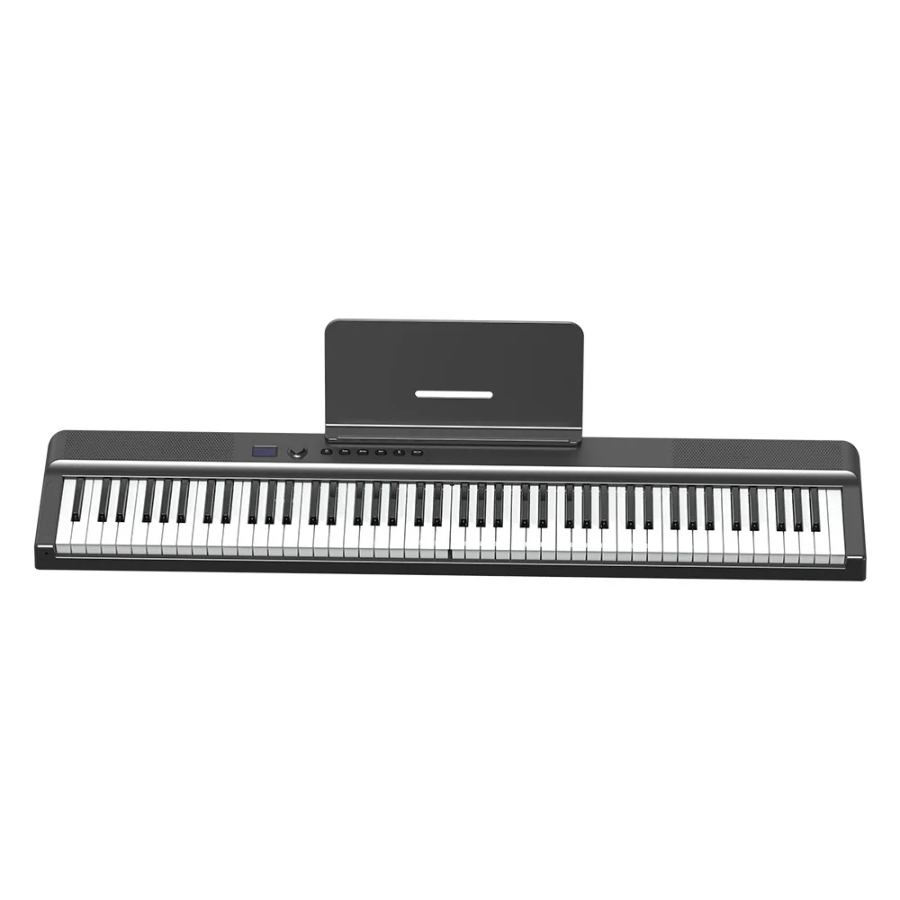 KONiX PJ88D Foldable 88-Key Piano, Weighted Keys, Bluetooth, APP, Dual Speakers, Rechargeable, MIDI, 128 Tones