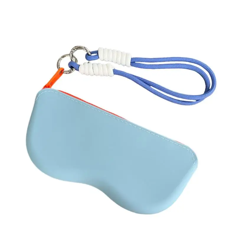 

Silicone Zipper Glasses Bag Sunglasses Storage Protective Cover Hanging Bag Coin Purses For Women Girls Waterproof Glasses Box