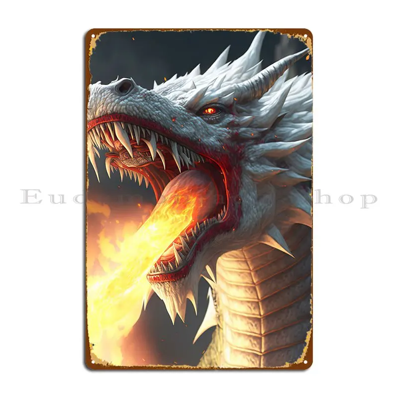 Mystical Dragon Artwork Metal Sign Pub Design Wall Plaque Garage Create Tin Sign Poster