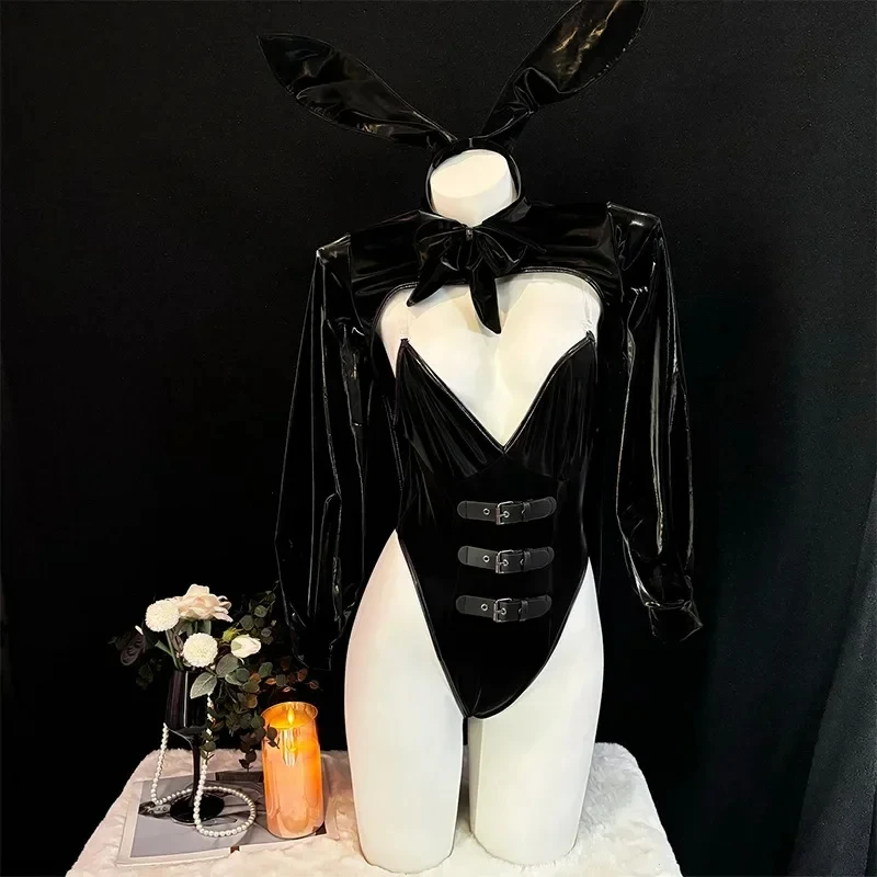 

Cosplay Costume Leather Leotard Elastic Bunny Girl Clothing Maid Anime Cosplay Halloween Costumes For Women