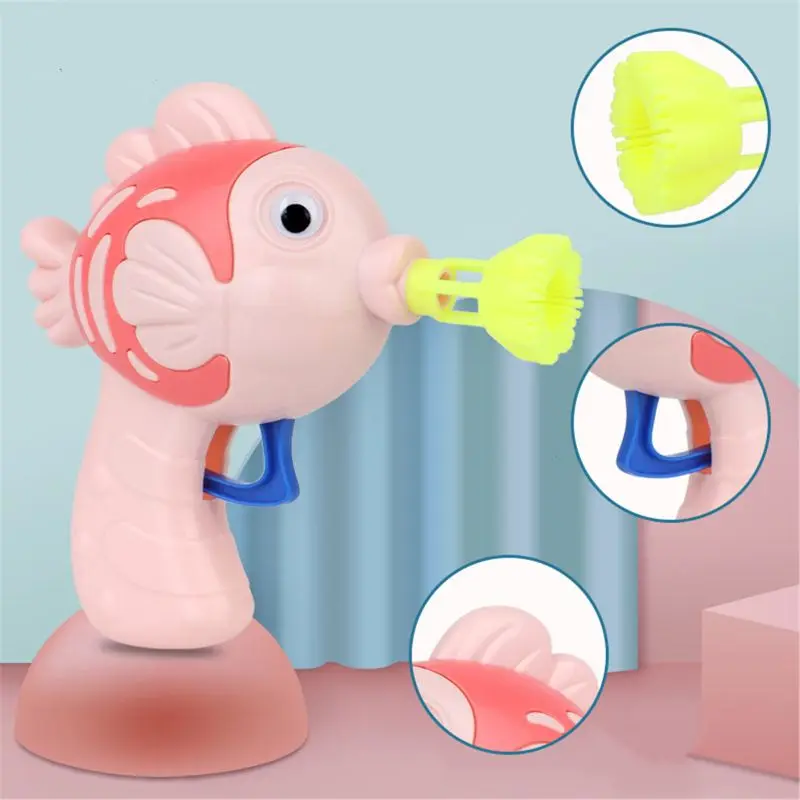 Cute Fish Shape Soap Water Bubble Gun Kids Toys Fun Bubble Blower Machine For Children Manual Gun Blower Outdoor Sport Toy