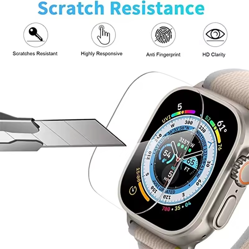 Tempered Glass for Apple Watch Ultra 1 2 3 49mm Anti-Scratch Screen Protector IWatch Ultra Seconds Installation Protective Film - Image 2