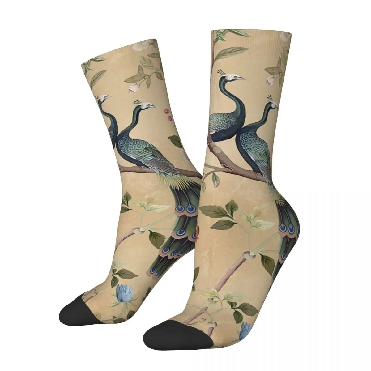 

New Male Men Socks Novelty Chinoiserie Sock Polyester Floral Chinese Style Women's Stockings Spring Summer Autumn Winter