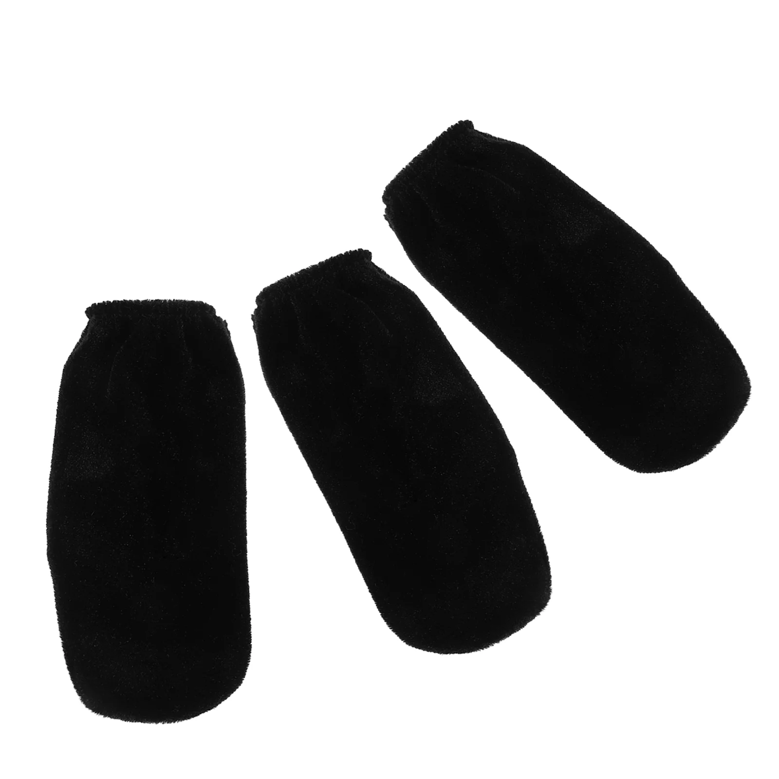 

3 Pcs Piano Booties Foot Pads Cover Upright Keyboard Pedal Mat Advanced Case Golden Velvet Digital Baby