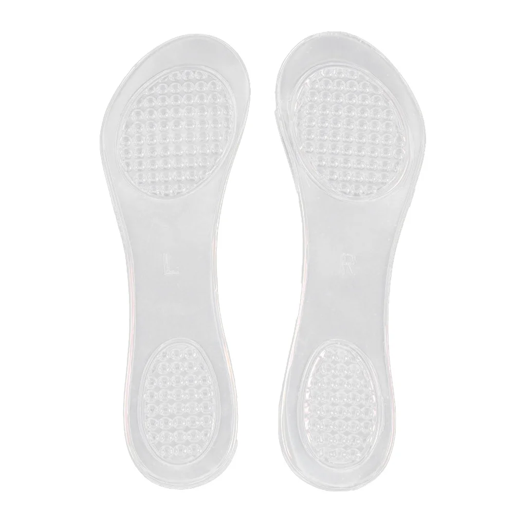 1 Pair High Heels Gel Cushion Anti Absorption Feet Care Foot Pad Shoe Pads Insoles (Transparent) gel shoe pad