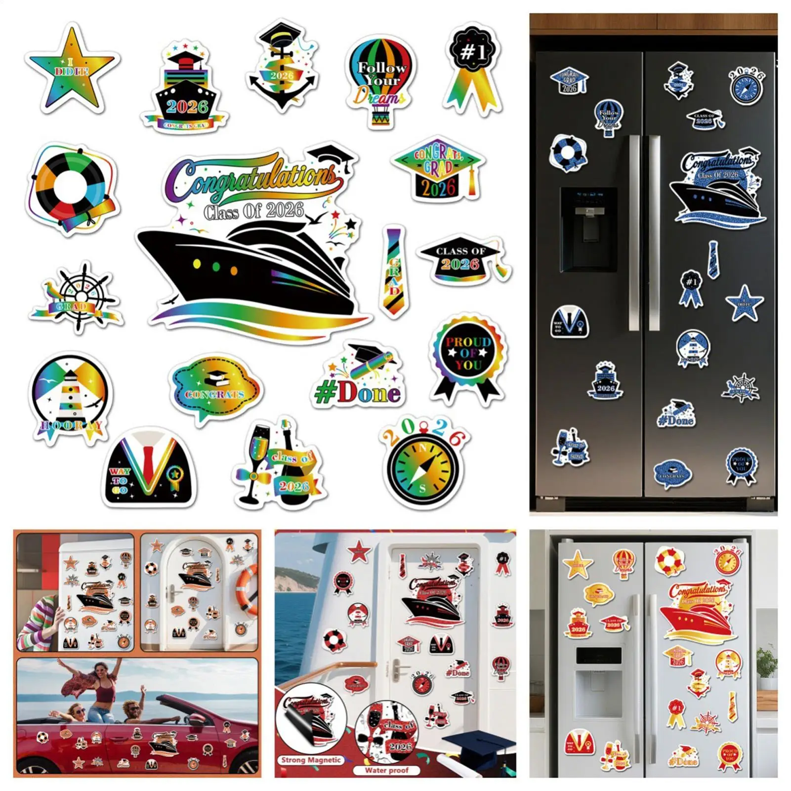 imas-de-cruzeiro-para-formatura-2026-decoracoes-inspiradoras-e-duradouras-a-prova-d'Agua-com-tema-de-formatura-para-portas-de-cruzeiro-e-cabines-de-carnaval
