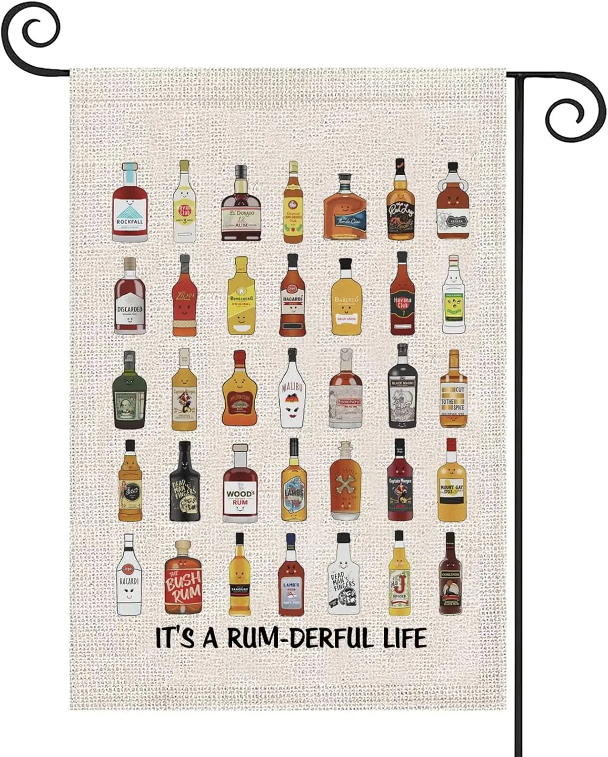 ZJXHPO Rum Garden Flag Rum Lover Housewarming Gift It’s A Rum-Derful Life Outdoor Porch Decor Rum Bucket Yard Flag (Rum Flag AAS