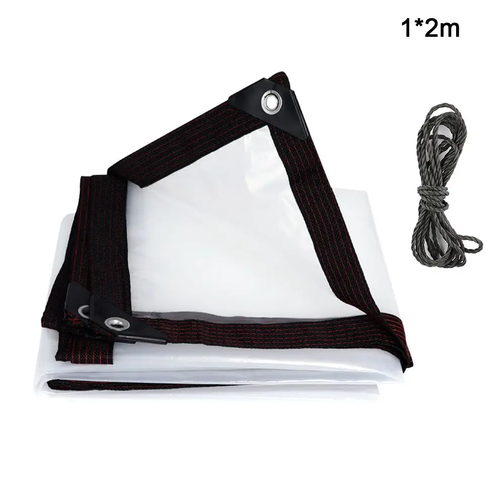 Greenhouse Animal Plant Cover Keep Warm Sheet Heavy Tarpaulin Transparent Rainproof Cloth Eyelet Canopies Waterproof Cloth