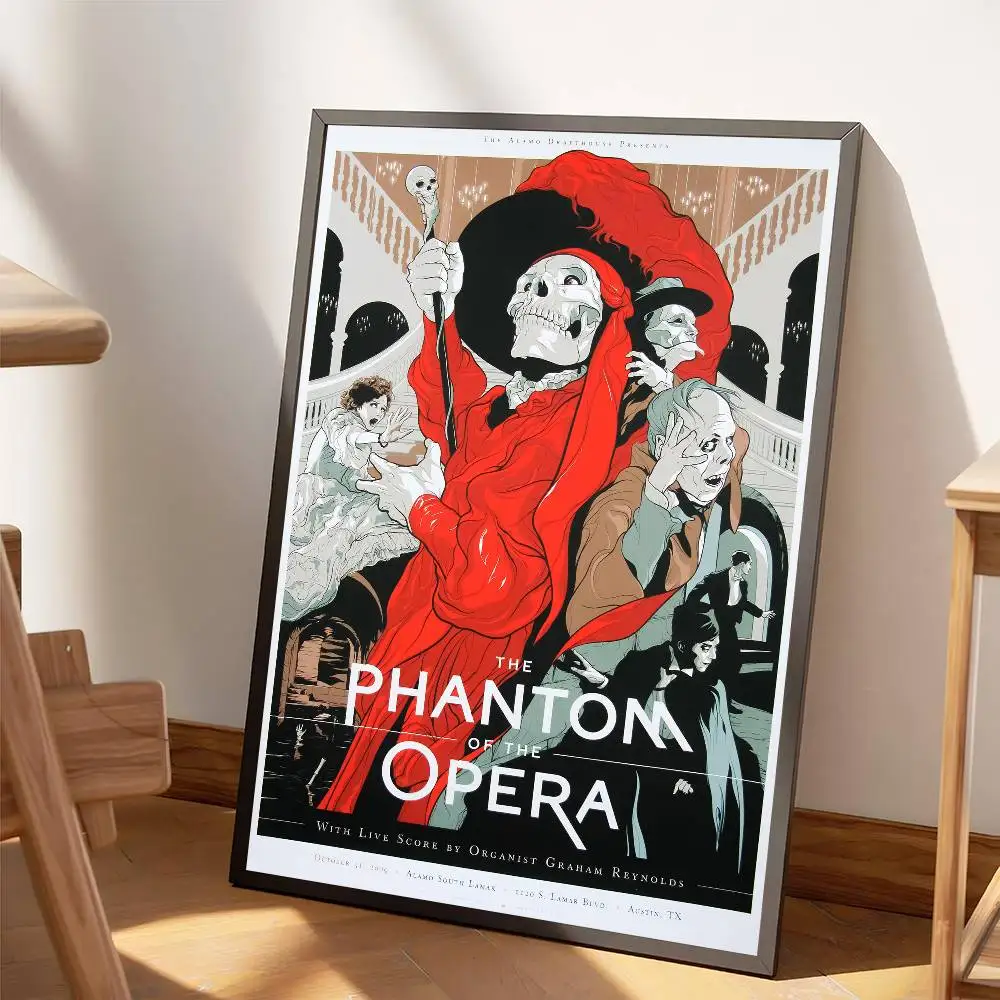 مطبوعات وملصقات P-Phantom of the Opera ذات نوعية جيدة، مطبوعات ورق أبيض، ملصقات فنية لتزيين الحائط
