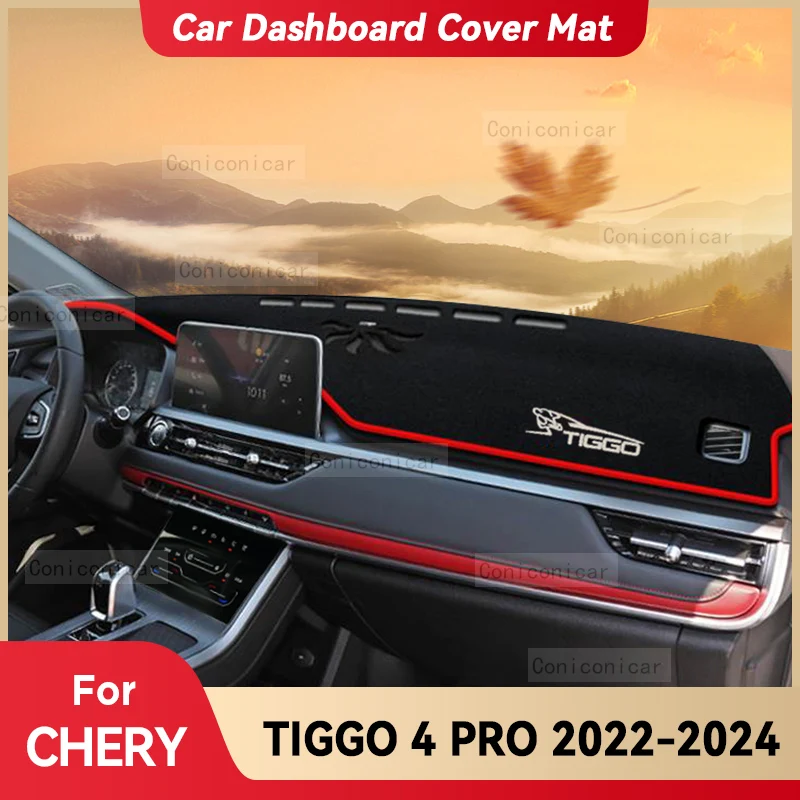 Cubierta de salpicadero de coche para CHERY TIGGO 4 Pro, accesorios de protección para alfombra, alfombrilla para evitar la luz del sol, 2022-2024