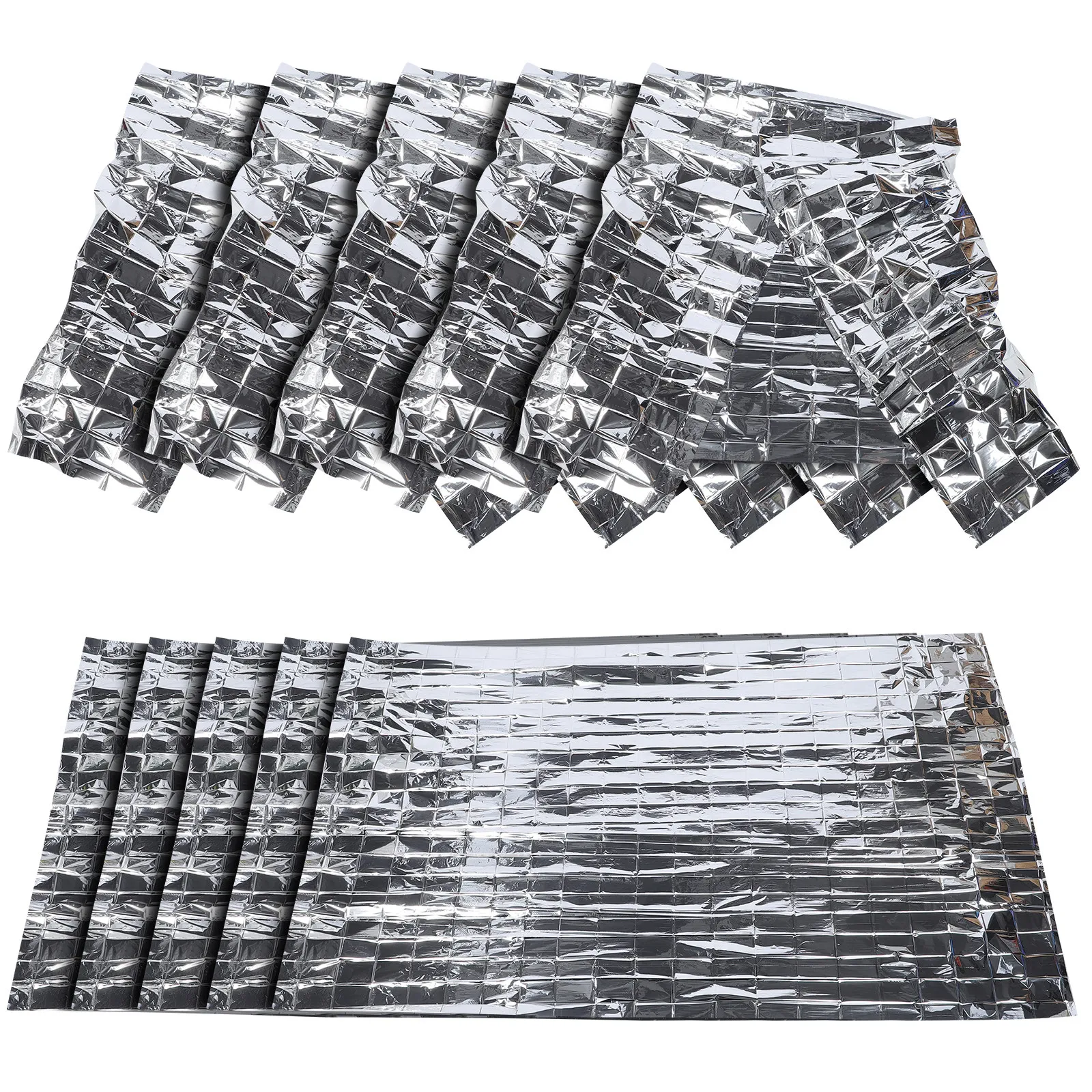 

10 Pcs Emergency Used Blanket Lightweight Thermal Blankets Outdoor Survival Warm Pet