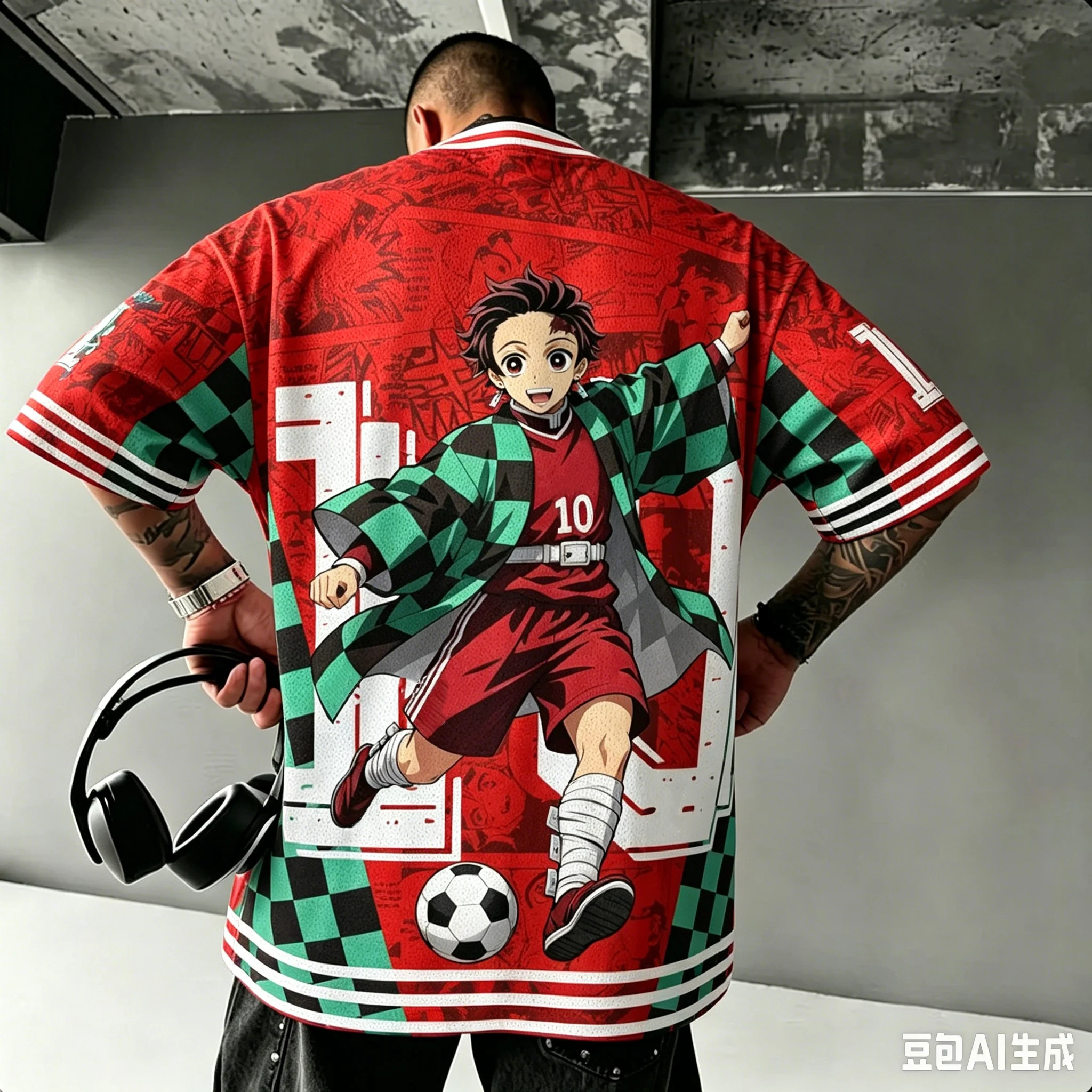 Anime Cosplay Tanjiro - Men Demon Slayer Tanjiro Kamado Graphic