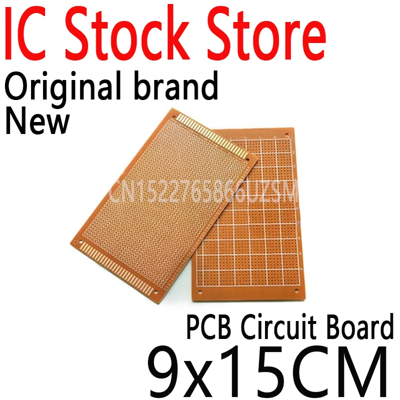 5PCS 9*15 Single Side Prototype PCB Universal Board Experimental Bakelite Copper Plate Circuirt Board yellow 9x15CM