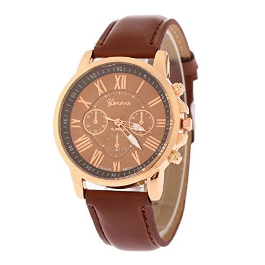 

Women Men Lady Teen Girl PU Leather Band Watches Dial Analog Quartz Wristwatches