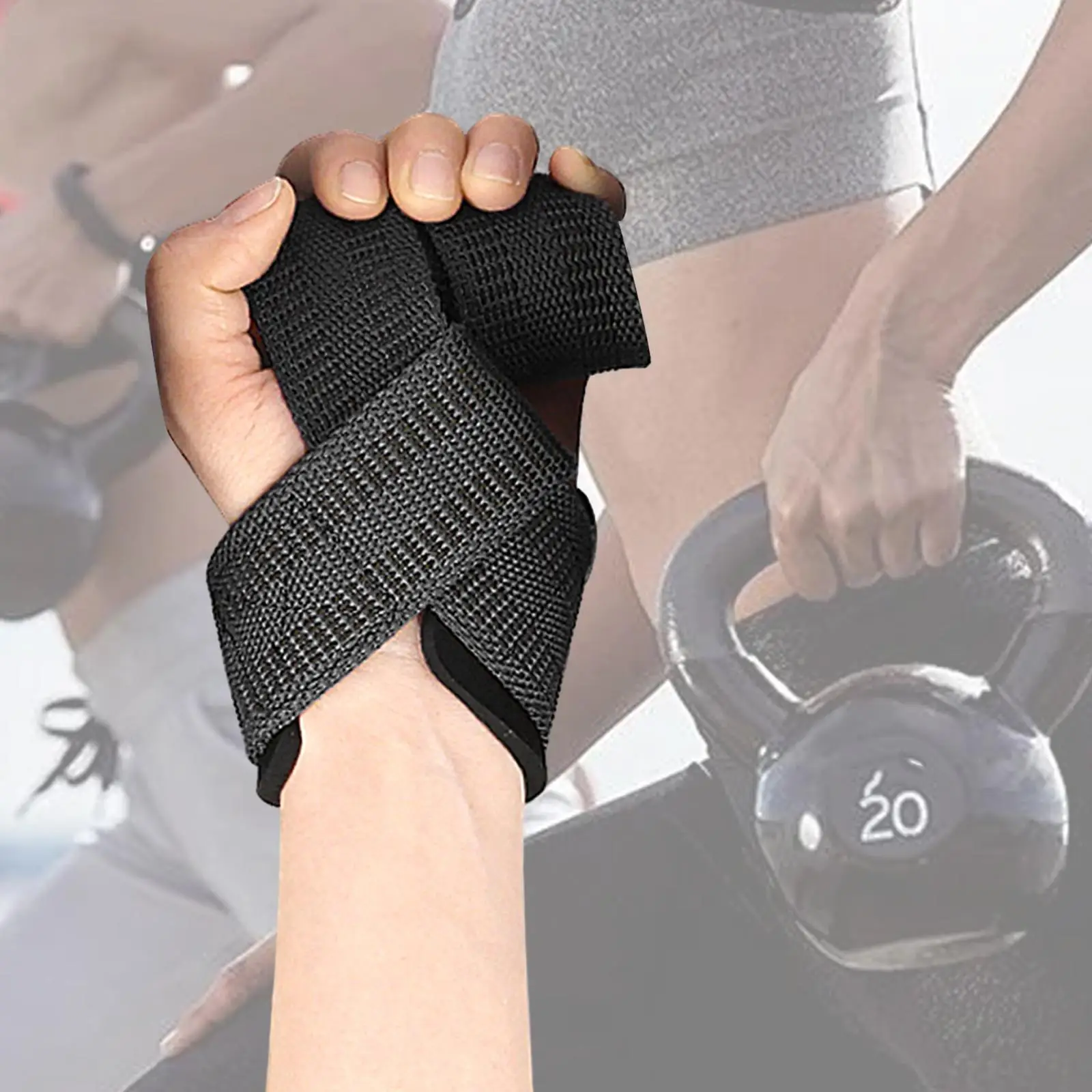 Weight Lifting Strap Wrist Lifting Strap Hand Grip Gym Wrist Wrap for Bodybuilding Weightlifting Powerlifting Deadlifts Home Gym