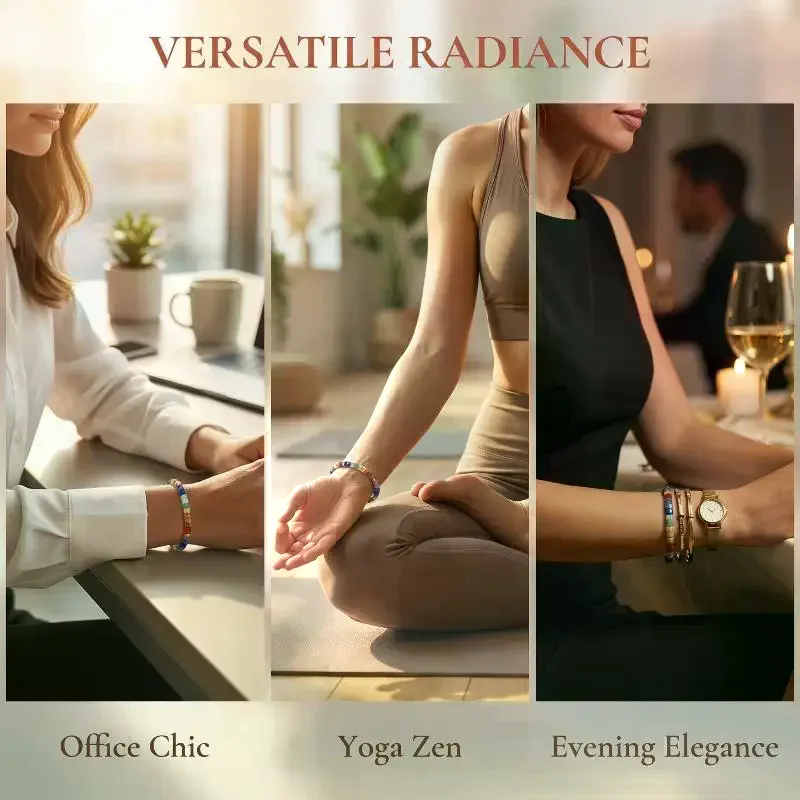 7 Chakra  Bracelet Natural Color  Spiritual Balance and  for Yoga Mindfulness and Meditation