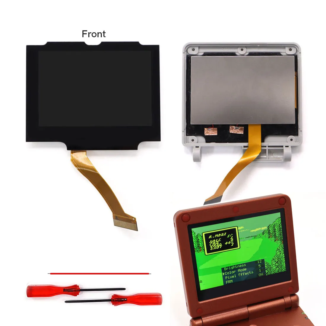 

Предварительно ламинированные IPS V5 LCD-экраны Hispeedido для GBA SP с высокой яркостью, без необходимости резки, для Gameboy Advance SP